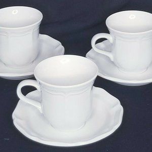 Lot of 3 Mikasa French Countryside Flat Cup n Sauc